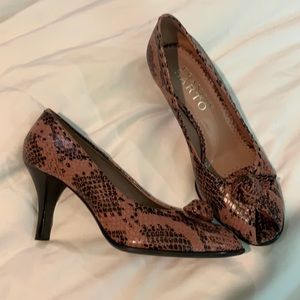 Franco Sarto women’s snakeskin leather heels